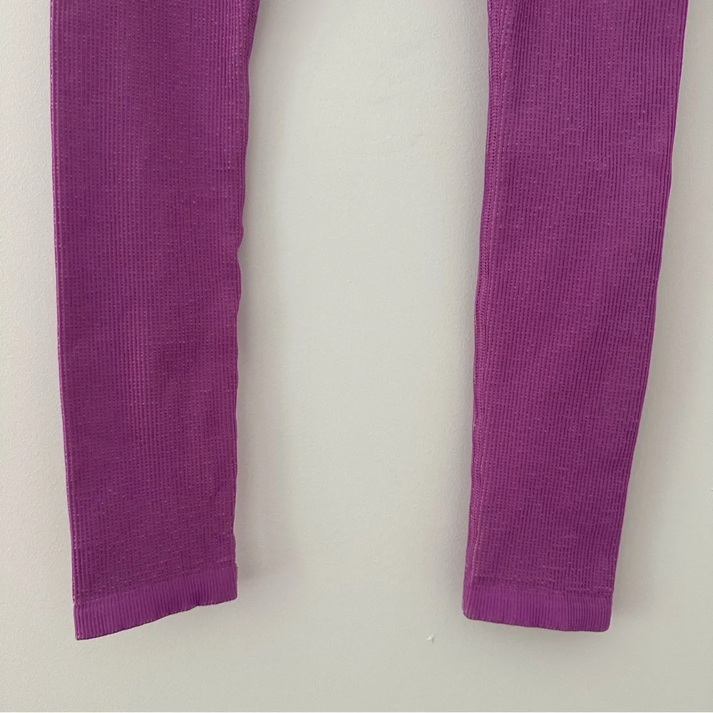 Alo Illusion Seamless High-Waist Leggings Limited Electric Violet/Acid Lime - Picture 6 of 9